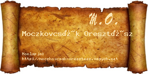 Moczkovcsák Oresztész névjegykártya